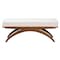 Baxton Studio Orella Japandi Cream Boucle Fabric and Walnut Brown Finished Wood Bench 233-13320-ZORO - alternate 4